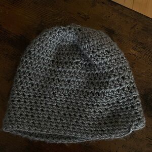 Gray Handmade Knitted Beanie
